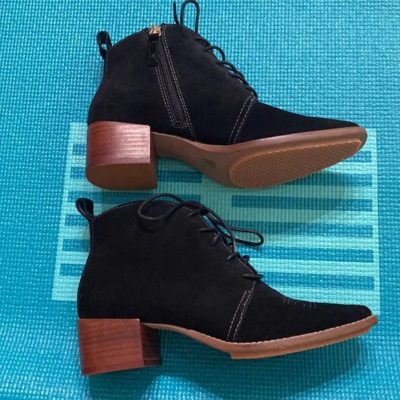 Kelsi Dagger Getaway Womens  7 Ankle Boots Black Suede Western Style Booties