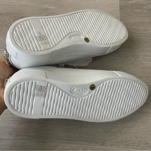 Kennel &amp; Schmenger white rhinestone sneakers