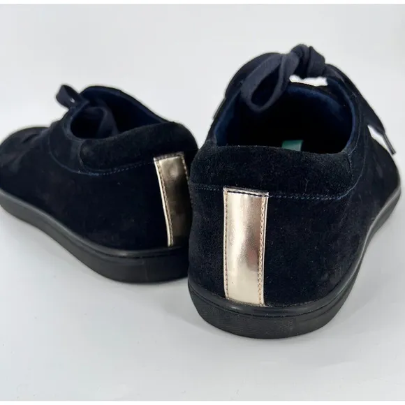 Kenneth Cole Kam Blue Suede Leather Lace Up Sneakers Shoe Round Toe Men's 10