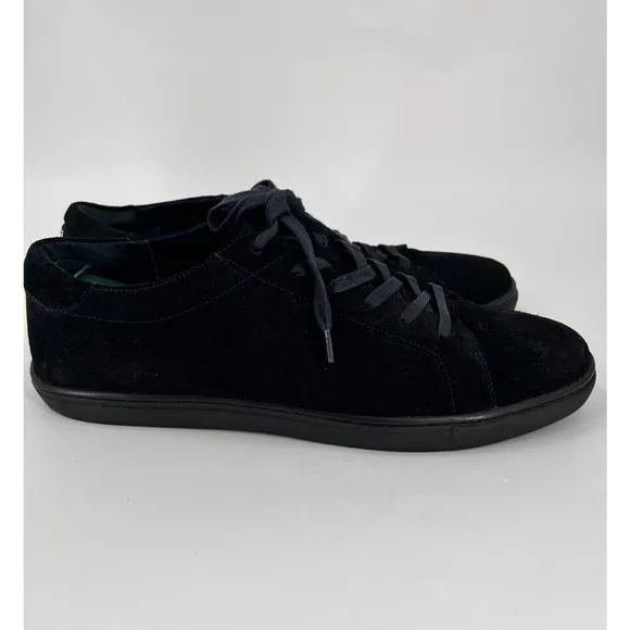 Kenneth Cole Kam Blue Suede Leather Lace Up Sneakers Shoe Round Toe Men's 10