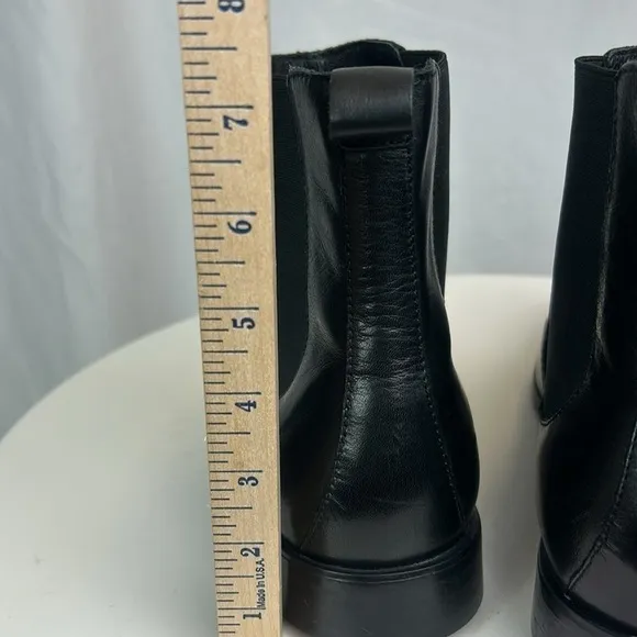 Kenneth Cole New York Men’s Black Leather Boots Size 11M Square Toe