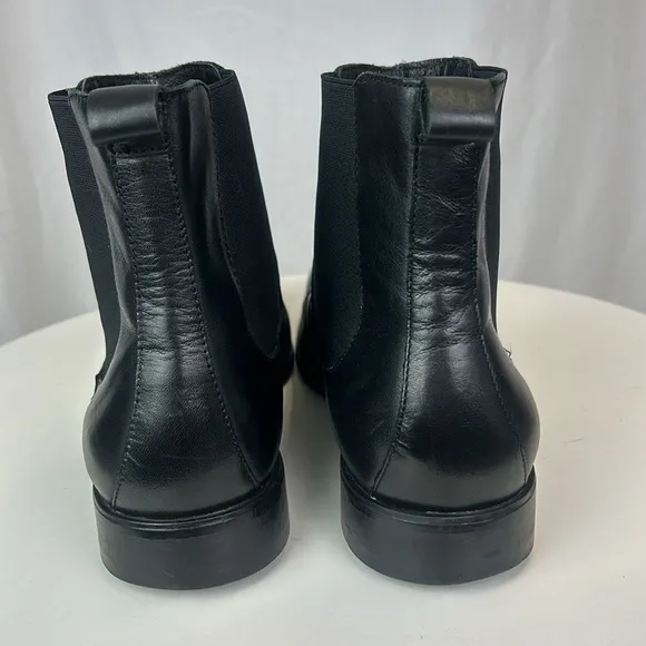 Kenneth Cole New York Men’s Black Leather Boots Size 11M Square Toe