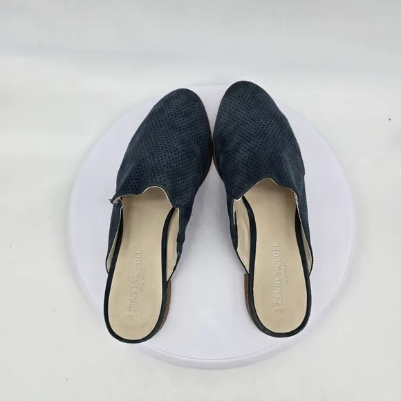 Kenneth Cole Shoes Women's 7.5M Rubie Navy Slip-On Mules