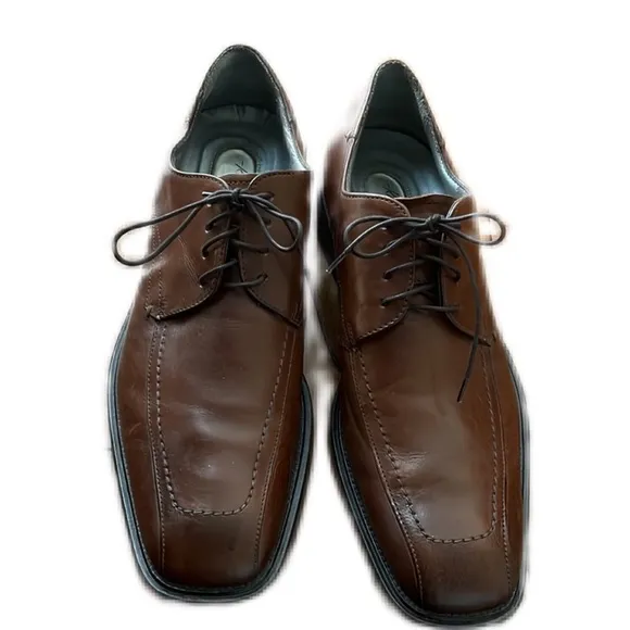 Kenneth Cole with Silver Technology mens Leather Shoes Size 10.5 Brown