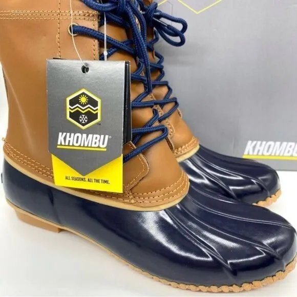 Khombu Womens Clarissa Leather Waterproof Winter Boots
