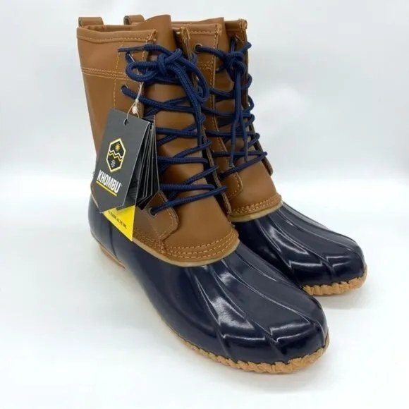 Khombu Womens Clarissa Leather Waterproof Winter Boots