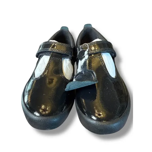 Kickers Patent T strap Leather Mary Jane School Uniform Shoes Black Size 24 8 US