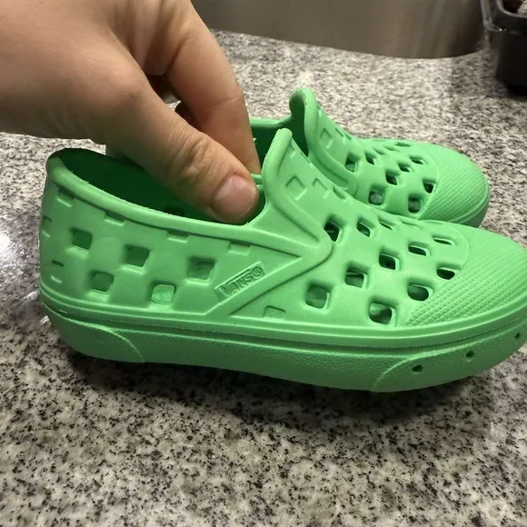 Kids Green Slip-On Shoes Vans croc style Toddlers 7