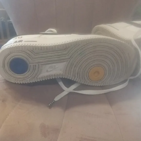 Kids White and Gray Nike Shoes