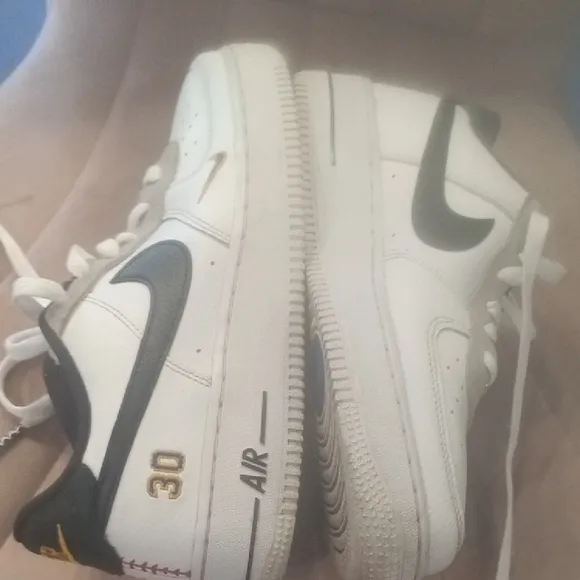 Kids White and Gray Nike Shoes