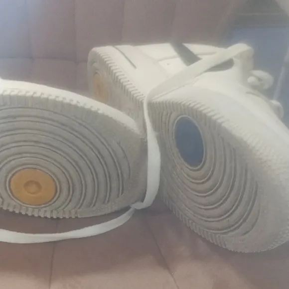 Kids White and Gray Nike Shoes