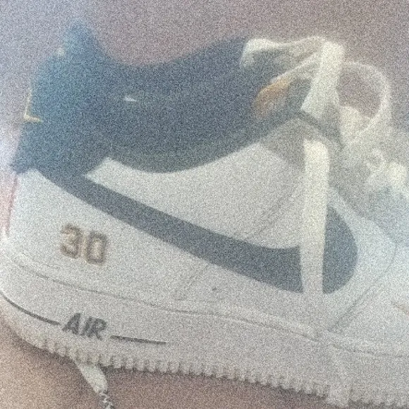Kids White and Gray Nike Shoes