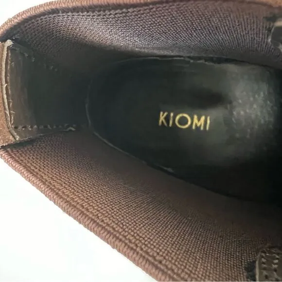 Kiomi Taupe Mocha Tan Pull On Block Heel Suede Ankle Boots Bootie EUR 37/US 6.5
