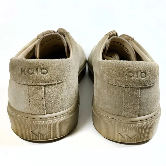 Koio Mens Capri Sneakers - Low Top Tan Suede Made in Italy - 12 (US) 45 (EU)