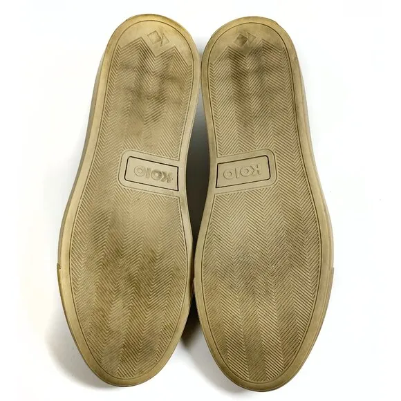 Koio Mens Capri Sneakers - Low Top Tan Suede Made in Italy - 12 (US) 45 (EU)