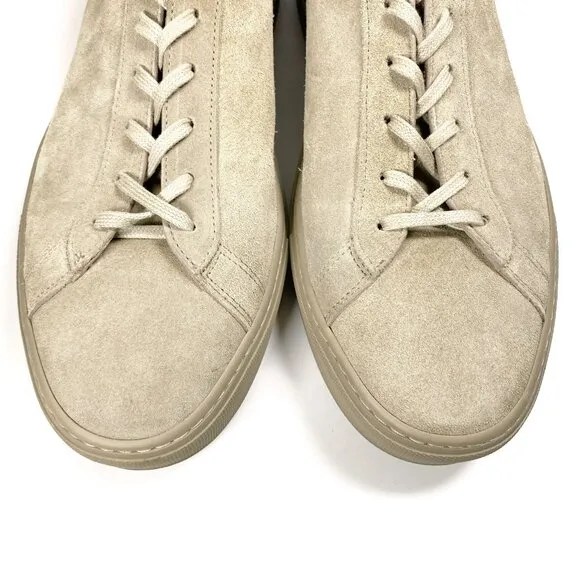 Koio Mens Capri Sneakers - Low Top Tan Suede Made in Italy - 12 (US) 45 (EU)