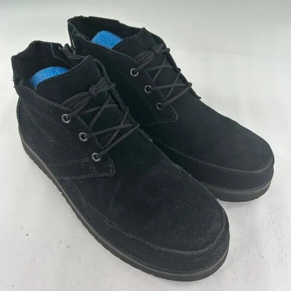 Koolaburra by UGG Men's Asaiah Chukka Boots US 10 Black Leather Suede Soft Boot