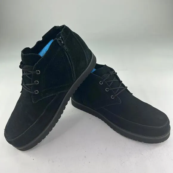 Koolaburra by UGG Men's Asaiah Chukka Boots US 10 Black Leather Suede Soft Boot