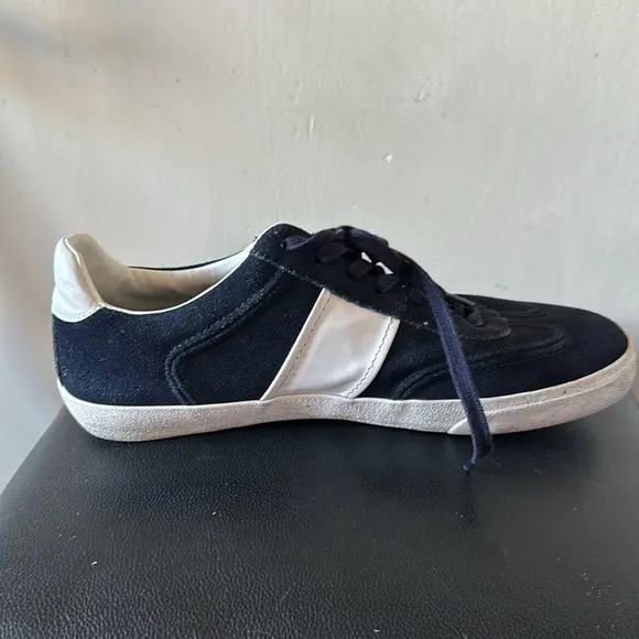 Kurt Geiger Black Suede White Accent Sneakers Mens 43 9.5 10