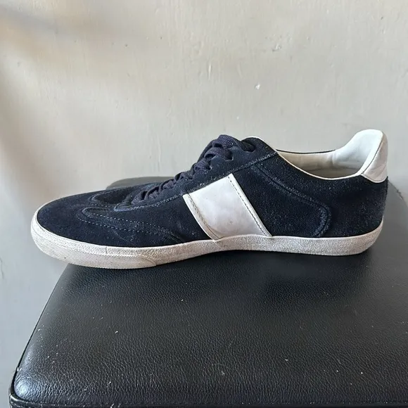 Kurt Geiger Black Suede White Accent Sneakers Mens 43 9.5 10