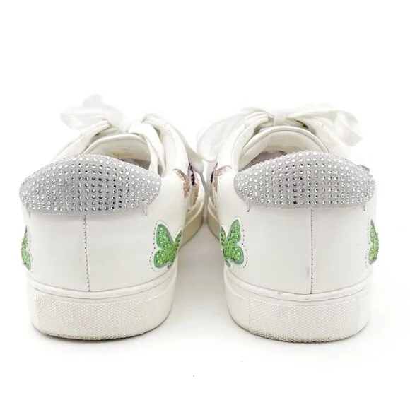 Kurt Geiger Lane Butterfly Embellished White Leather Sneaker Size 42 | US 11