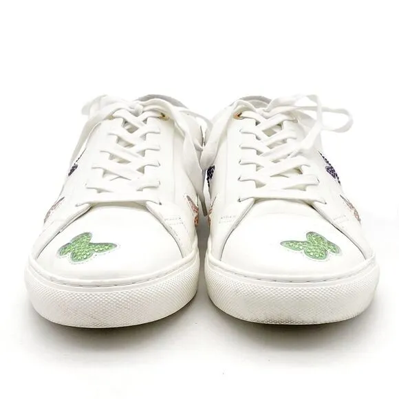 Kurt Geiger Lane Butterfly Embellished White Leather Sneaker Size 42 | US 11