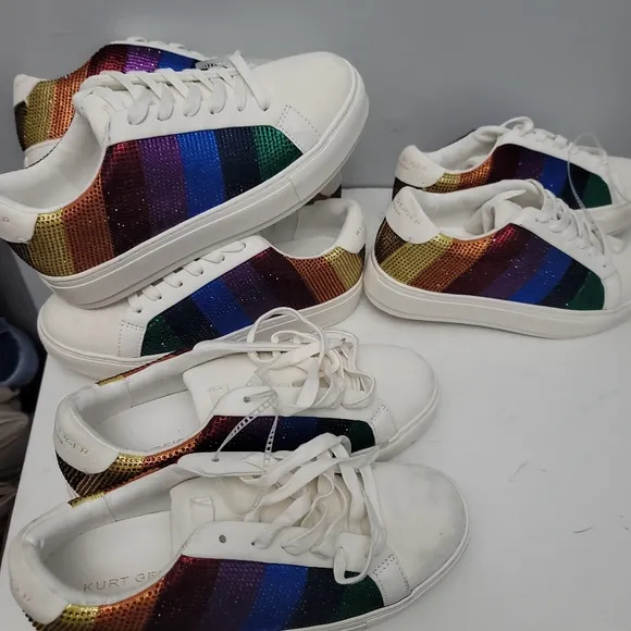 Kurt Geiger London Laney Stripe Crystal Sneakers