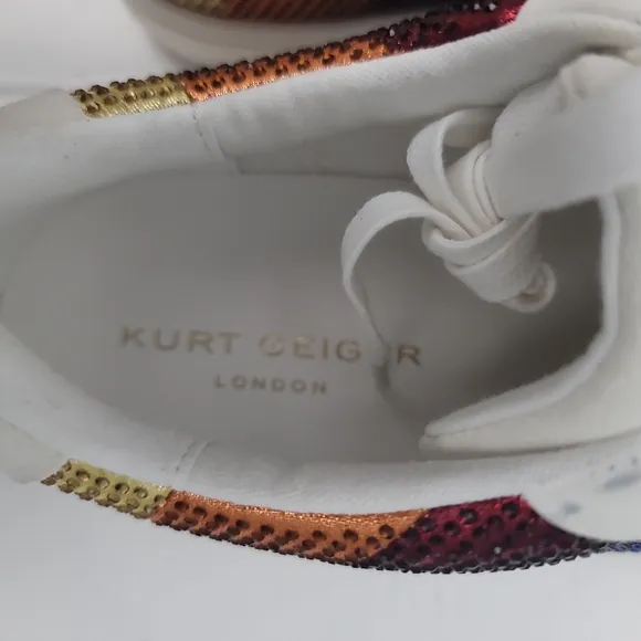 Kurt Geiger London Laney Stripe Crystal Sneakers
