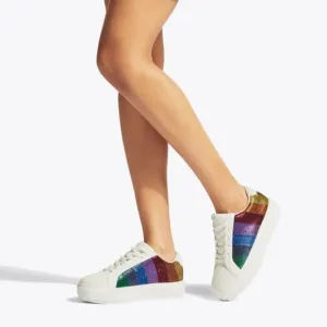 Kurt Geiger London Laney Stripe Crystal Sneakers
