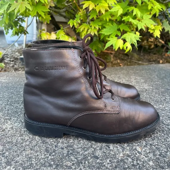 La Canadienne Brown Leather Lace Up Boots Women’s 8.5