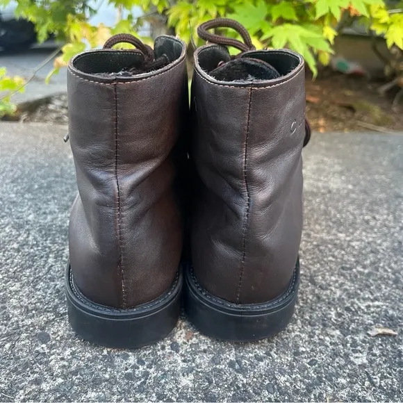La Canadienne Brown Leather Lace Up Boots Women’s 8.5