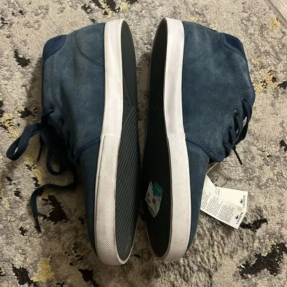 Lacoste blue suede ampthill ortholite sneakers men