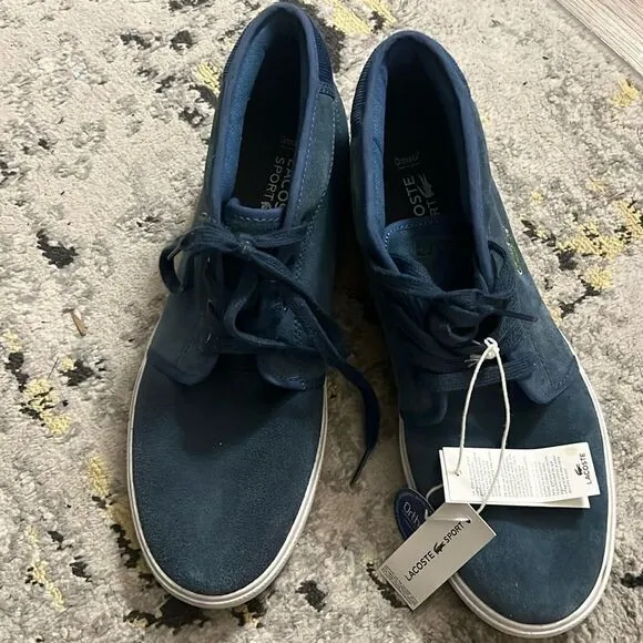 Lacoste blue suede ampthill ortholite sneakers men