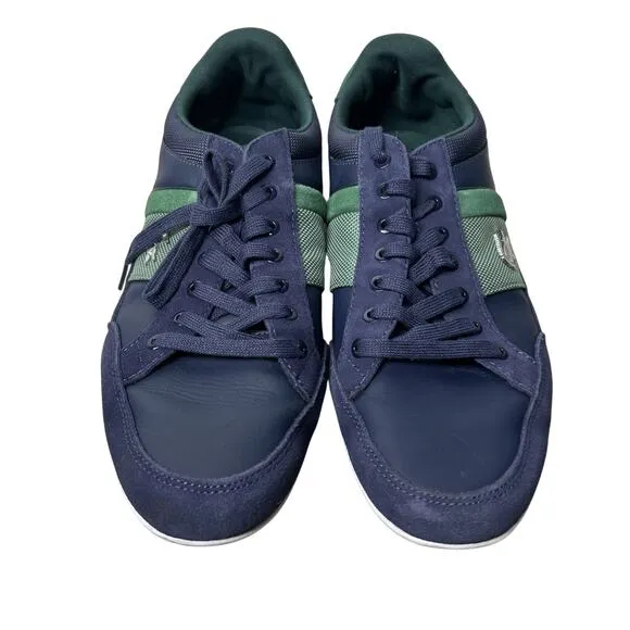 Lacoste Men Shoes Chaymon 123 2 Navy Green Leather Casual Sneakers Shoes Sz 11
