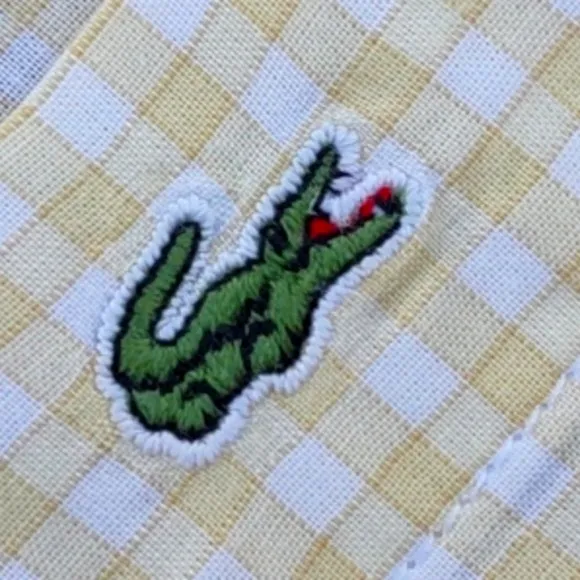 Lacoste Men's Traditional Micro Check Pure Cotton Luxury Dress Shirt (CREST)