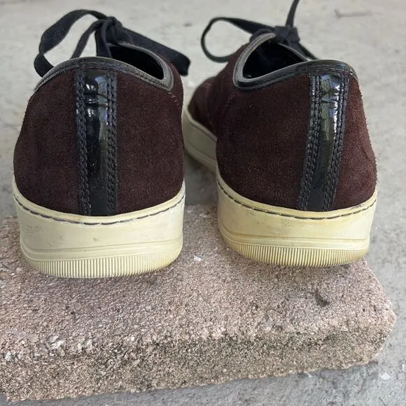 Lanvin toe cap suede sneakers
