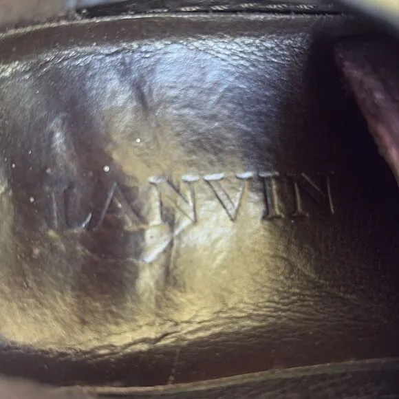 Lanvin toe cap suede sneakers