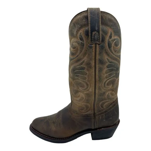 Laredo Women's Size 6.5M Lad Tan Distress 11 Western Leather Boots With Box NEW