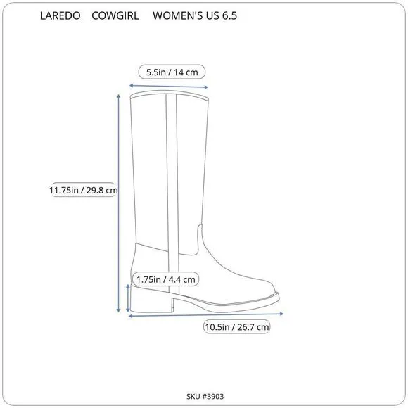 Laredo Women's Size 6.5M Lad Tan Distress 11 Western Leather Boots With Box NEW
