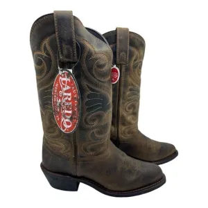 Laredo Women's Size 6.5M Lad Tan Distress 11 Western Leather Boots With Box NEW