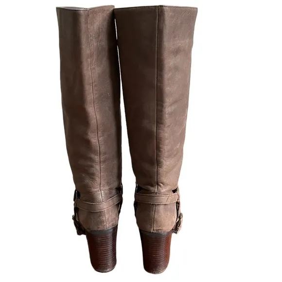 Lauren Ralph Lauren Delsa Burnished Leather Ridding Boots Leather Upper Size: 8B