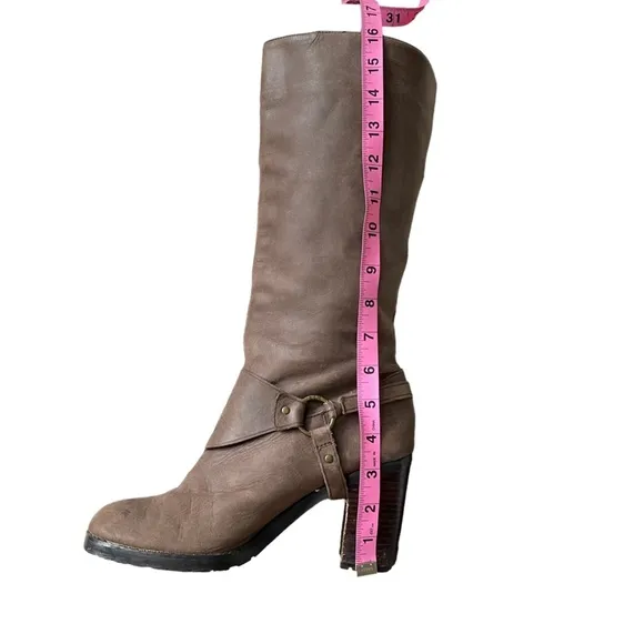 Lauren Ralph Lauren Delsa Burnished Leather Ridding Boots Leather Upper Size: 8B