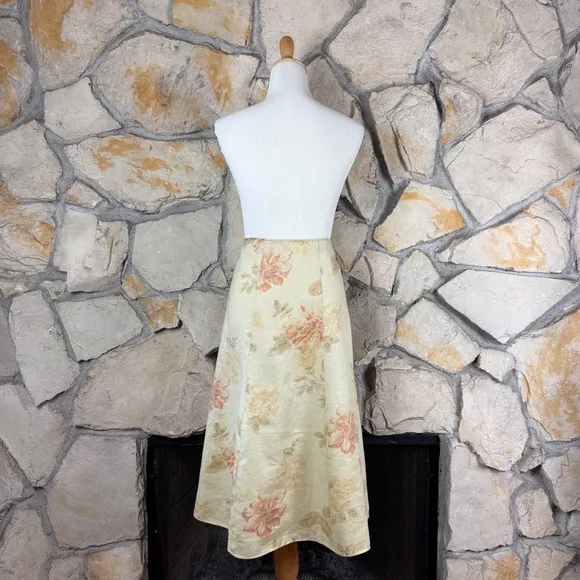 Lauren Ralph Lauren Linen Tea Rose Midi Skirt Wheat | 18W