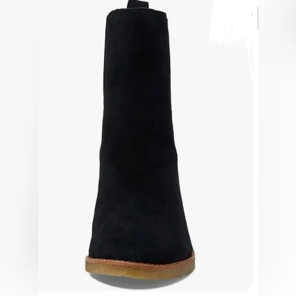 Lauren Ralph Lauren Marianna Black Suede Boots Size 8 New In Box