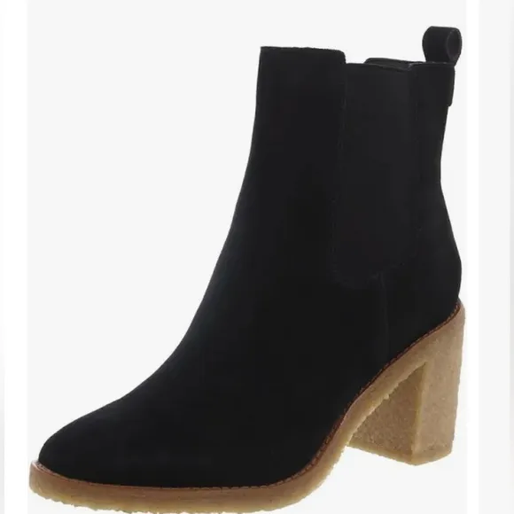 Lauren Ralph Lauren Marianna Black Suede Boots Size 8 New In Box