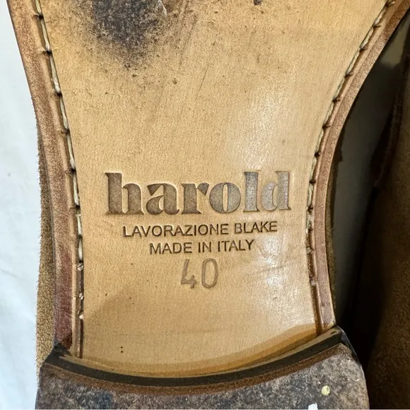 Lavorazione Blake Harold Men's Shoes Made in Italy, GenuineLeather, Sz 40 (7 US)