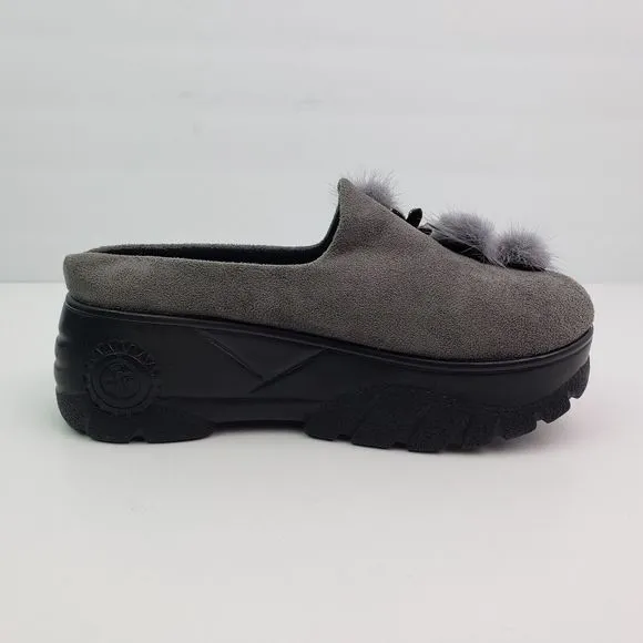 Layki Womens EU 38 US 7-7.5 Fashion Made In Turkey Slip On Platform Mule Shoes