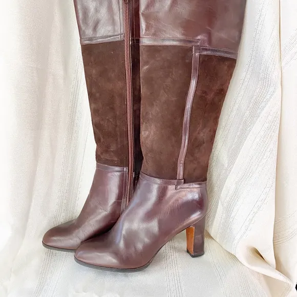 Leather and Suede Boots, never worn