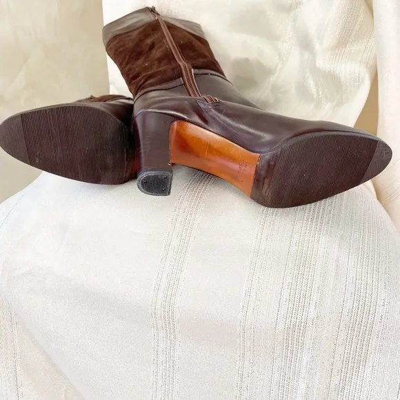 Leather and Suede Boots, never worn