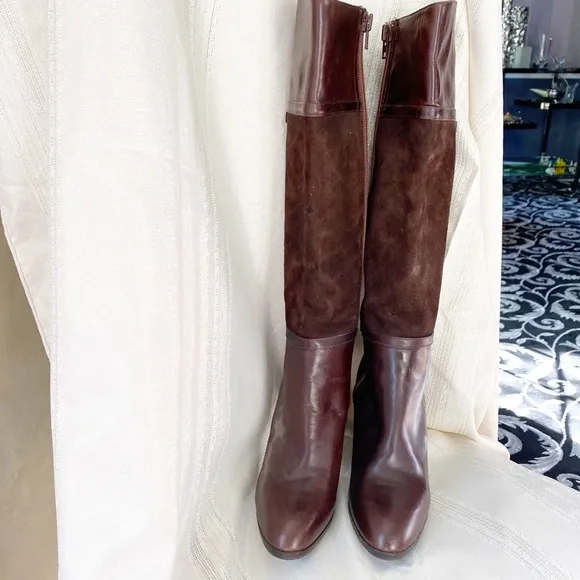 Leather and Suede Boots, never worn